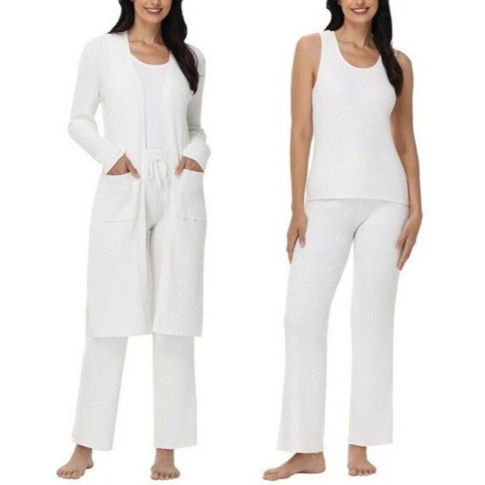 525 Women's 3-piece Lounge Set Cream (Sea Salt) Size Small NWT